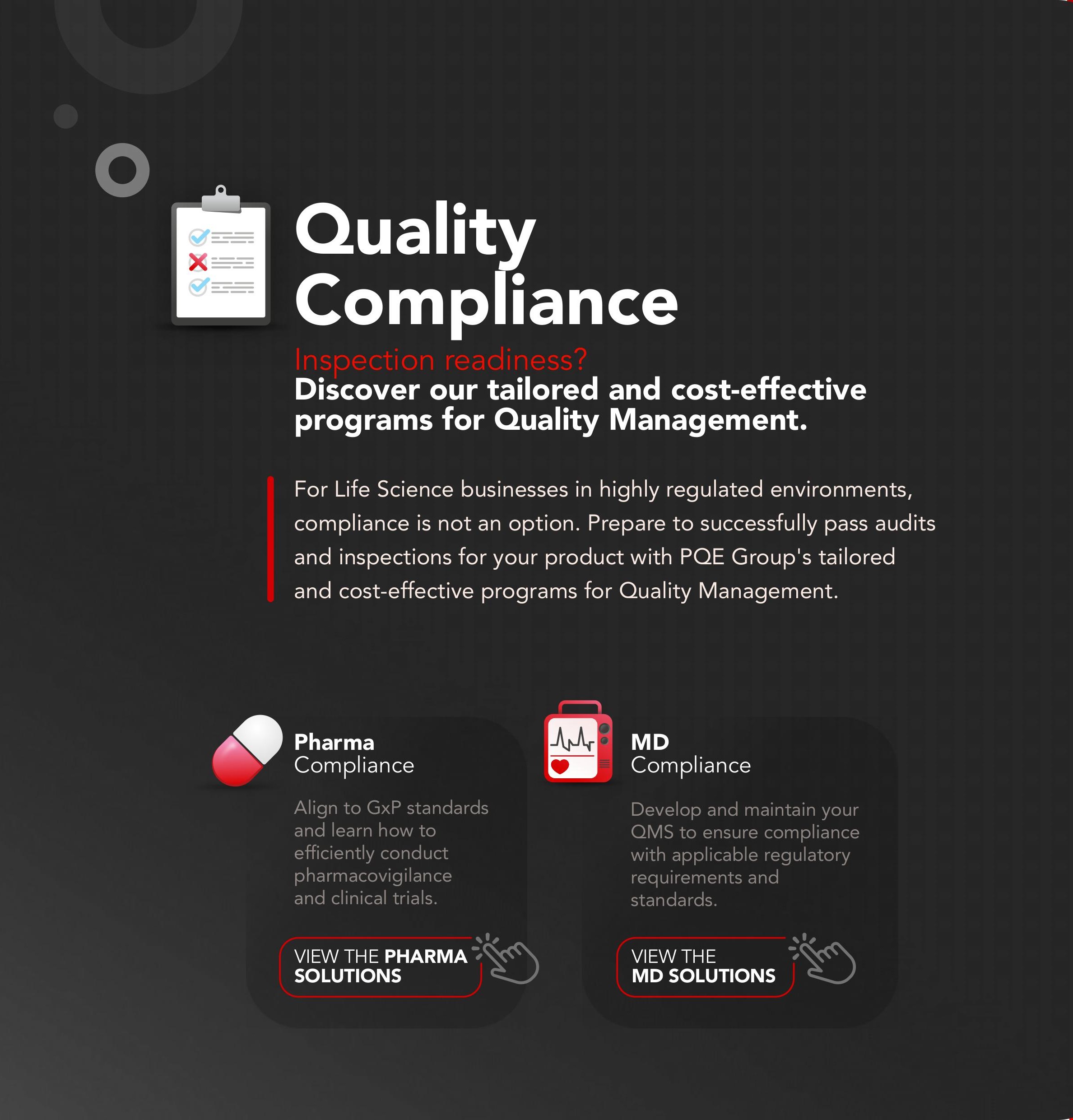 PQE Quality Compliance
